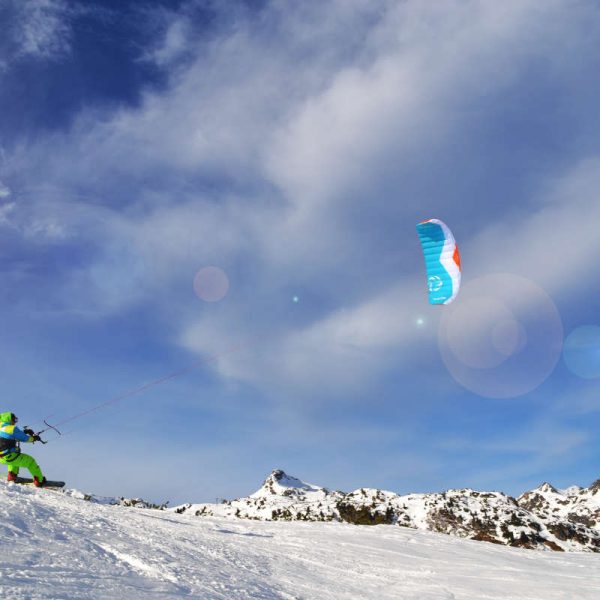 Snowkiten am Obertauern